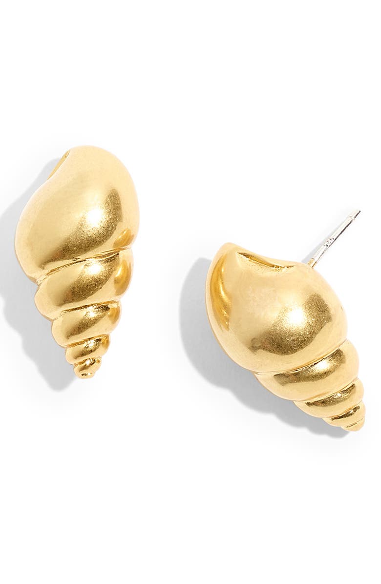  Seashell Earrings, Main, color, VINTAGE GOLD