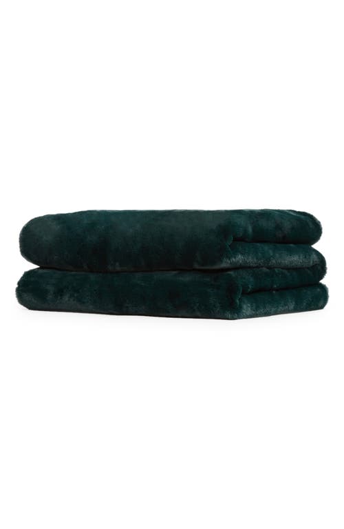 Apparis Brady Faux Fur Throw Blanket in Emerald Green at Nordstrom