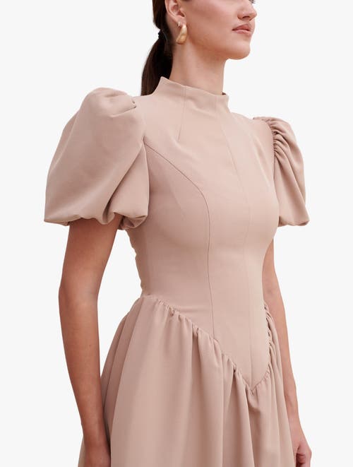 Shop Nanas Nana's Grace Mini Dress In Beige