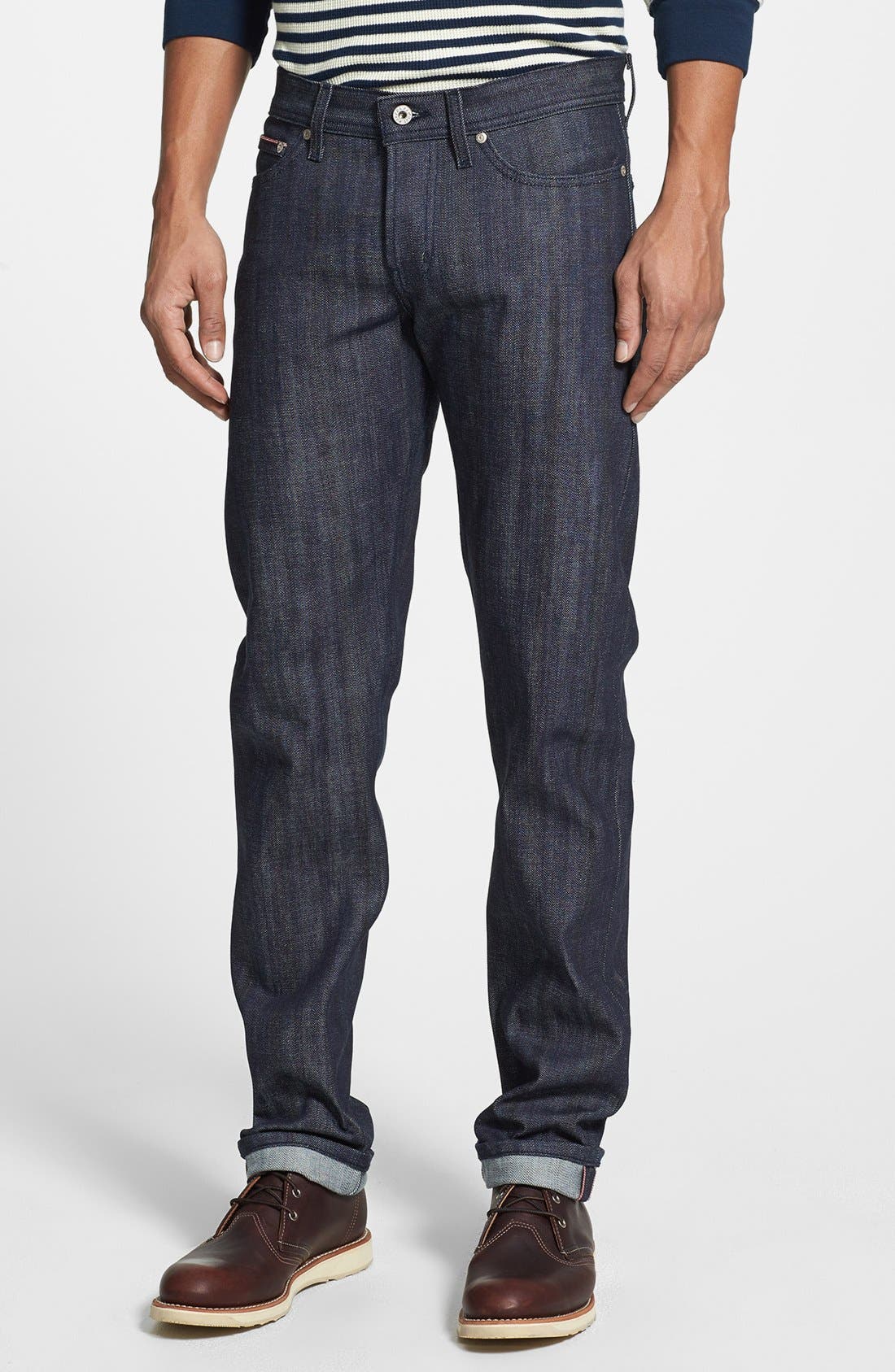 Naked & Famous Denim 'Weird Guy' Slim Fit Selvedge Jeans (Rainbow Core