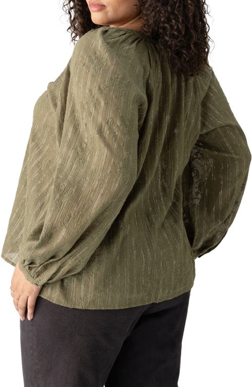 Shop Sanctuary Embroidered Shimmer Top In Burnt Olive