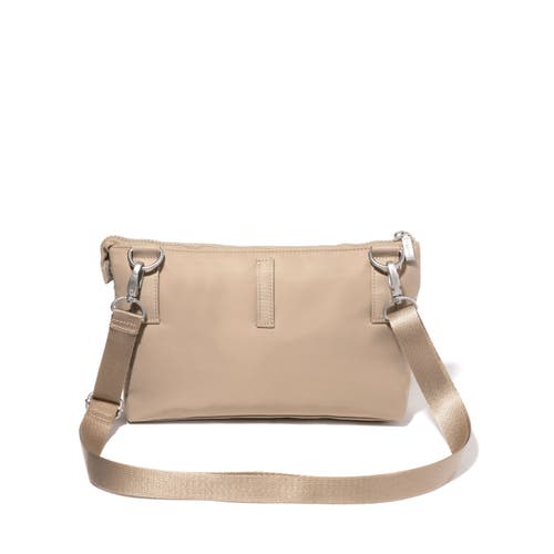 Shop Baggallini Pocket Belt Bag Convertible Crossbody Waist Pack In Taupe Twill