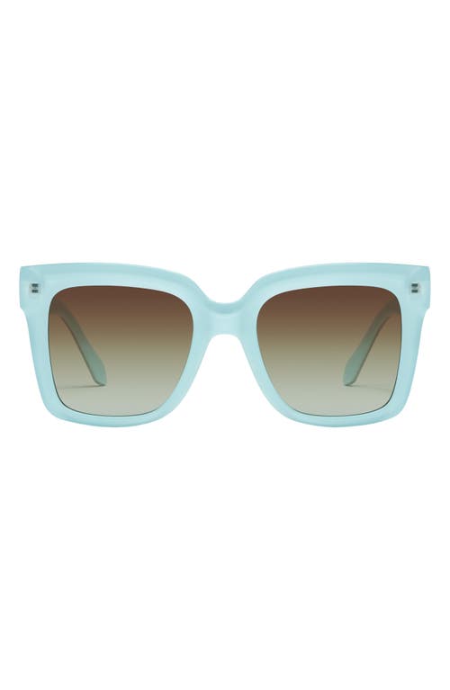 Icy 47mm Gradient Square Sunglasses in Pastel Mint /Brown Mint