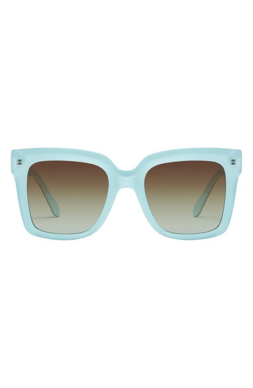 Quay Australia Icy 47mm Gradient Square Sunglasses in Pastel Mint /Brown Mint at Nordstrom