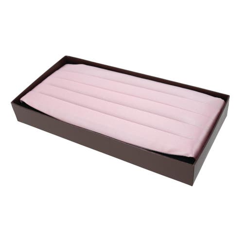 Shop Trafalgar Sutton Solid Color Silk Cummerbund In Pink