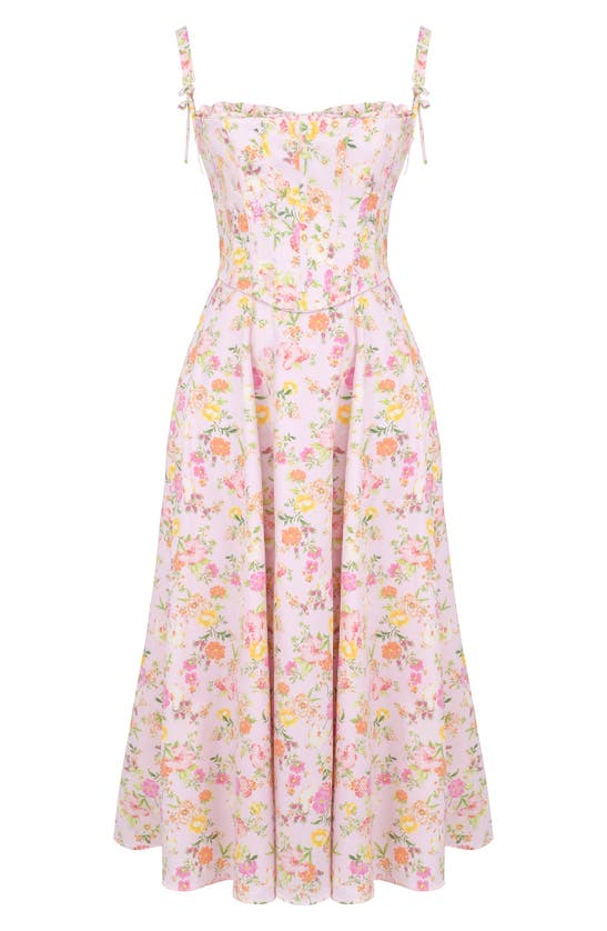 House Of Cb Clarabelle Floral Print Sleeveless Maxi Dress In Pink Floral Print
