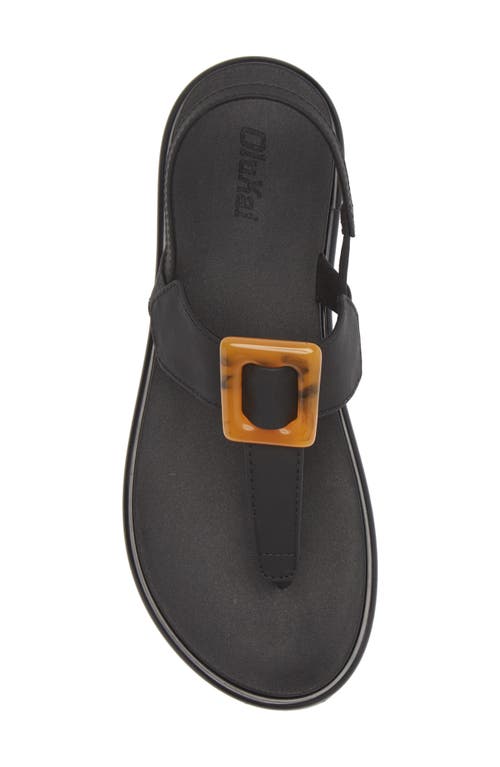 Shop Olukai La'i Slingback Sandal In Black/black