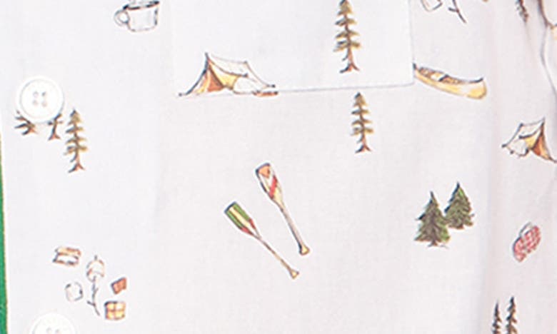 Shop Petite Plume Kids' Camping Print Two-piece Pajamas In White