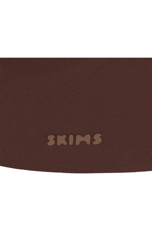 Shop Skims Naked Wireless Scoop Longline Bra In Cocoa