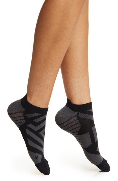 On Performance Ankle Socks In Black/shadow