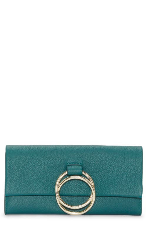 Vince Camuto Livy Leather Clutch Wallet in Quetzal Green