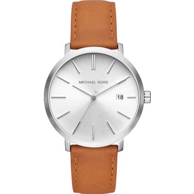 Michael Michael Kors Blake Leather Strap Watch, 42Mm
