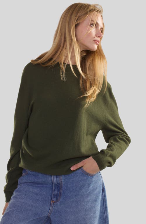 Shop Cynthia Rowley Elea Wool Cashmere Sweater In Green