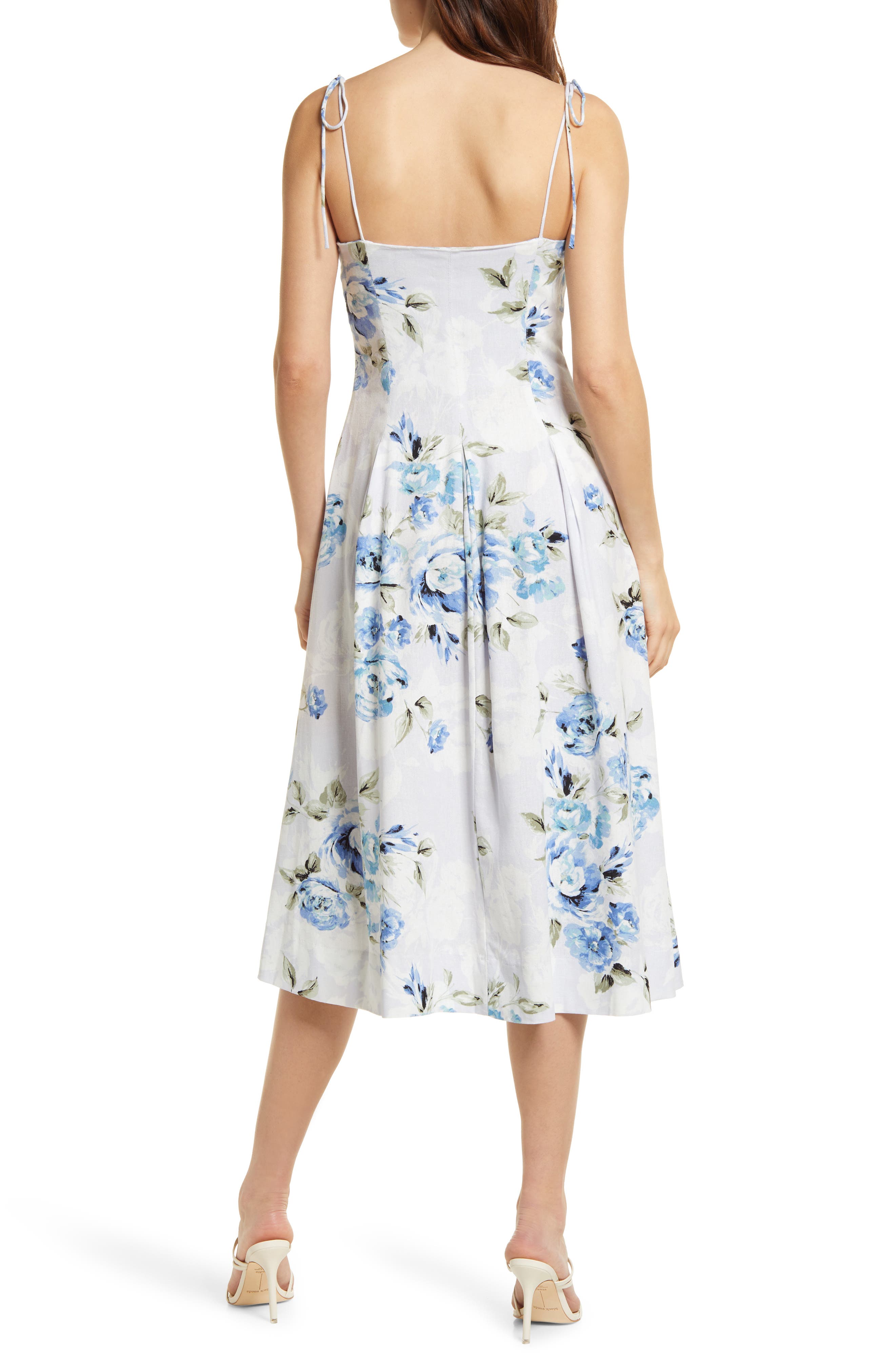 tie-strap midi dress