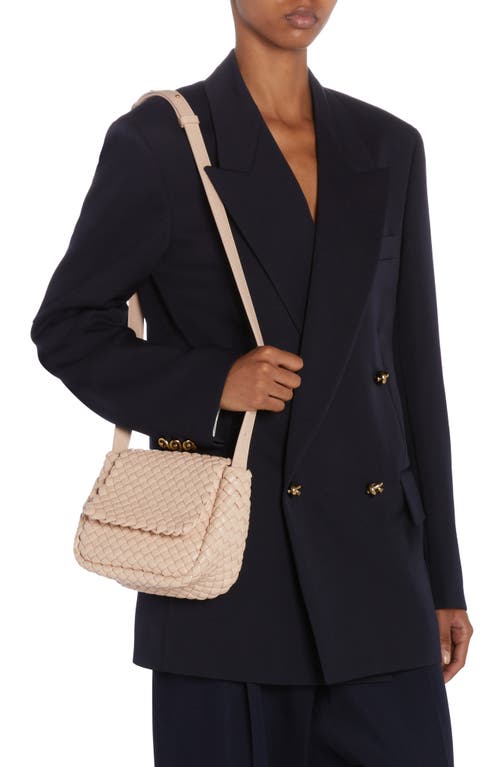 Bottega Veneta Mini Cobble Padded Intrecciato Leather Shoulder Bag In Lotus/gold