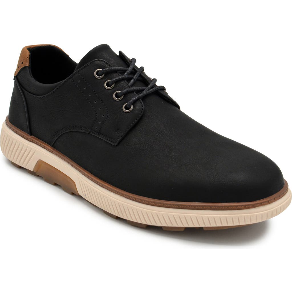 Aston Marc Anson Mens Lace-up Faux Leather Casual And Fashion Sneakers In Black