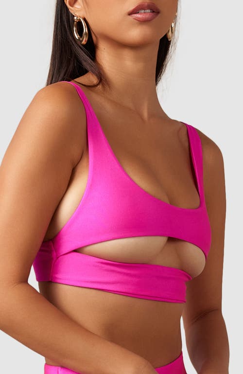 Mbm Swim Lucky Bikini Top In Magenta