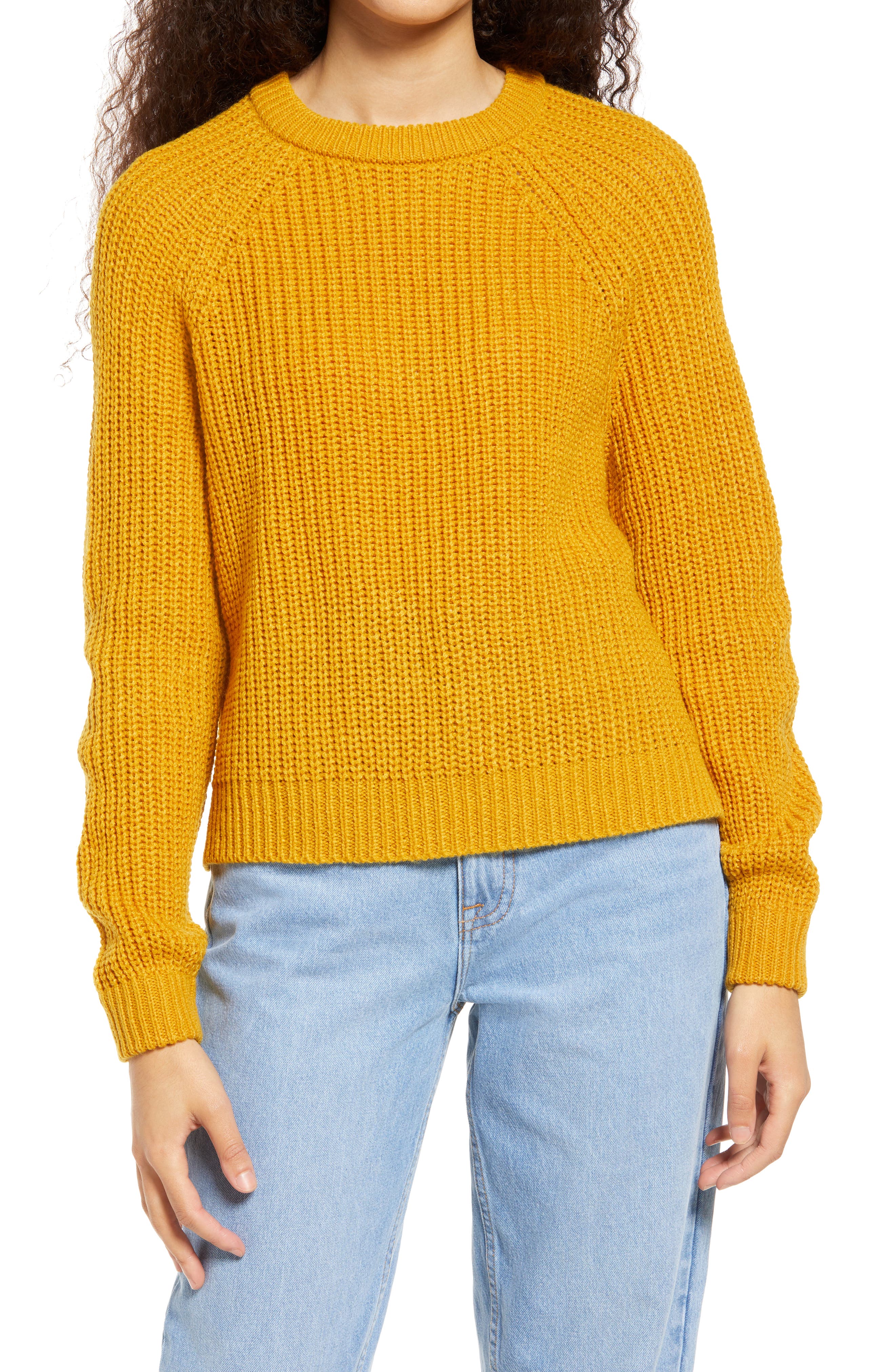 yellow sweater top
