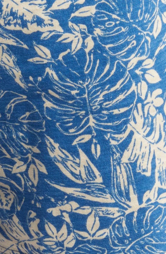Shop Pendleton Wayside Leaf Print Knit Shorts In Seashore Blue