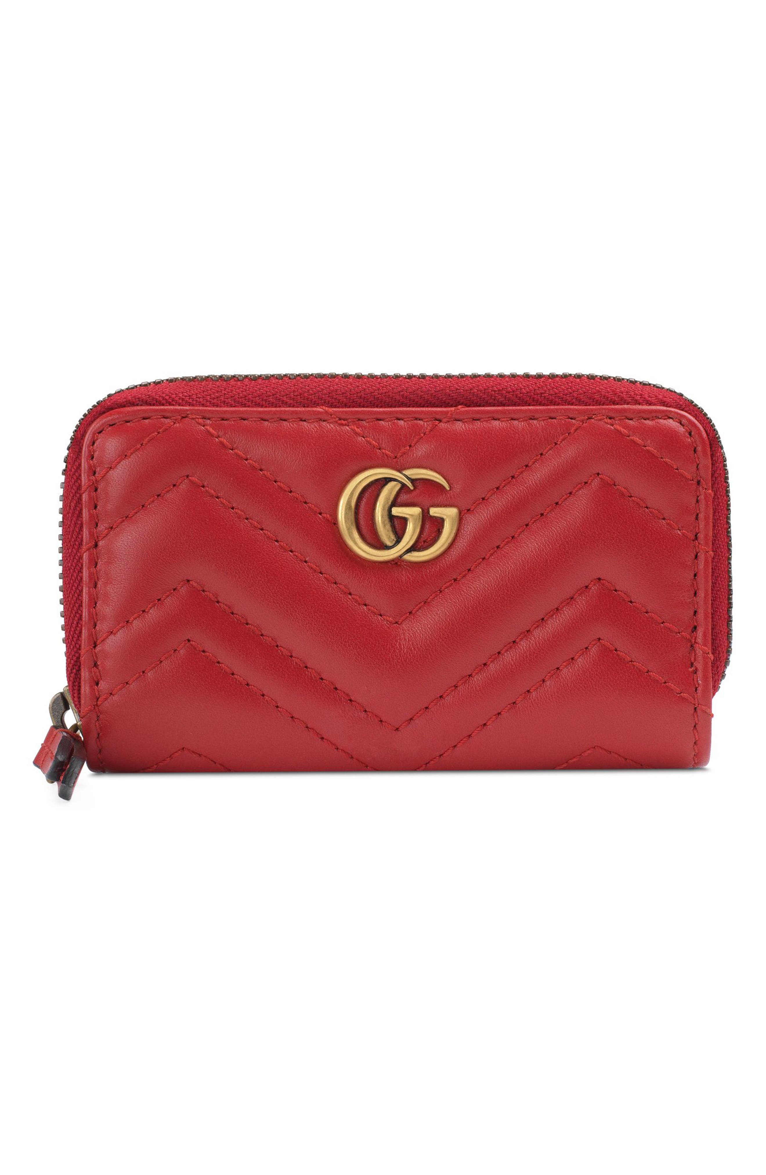 gg marmont leather key case
