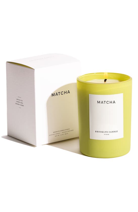Shop Brooklyn Candle Studio Matcha Candle In Bright Green