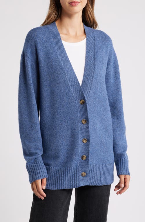 Shop Caslonr Caslon(r) V-neck Cocoon Cardigan In Blue Heather