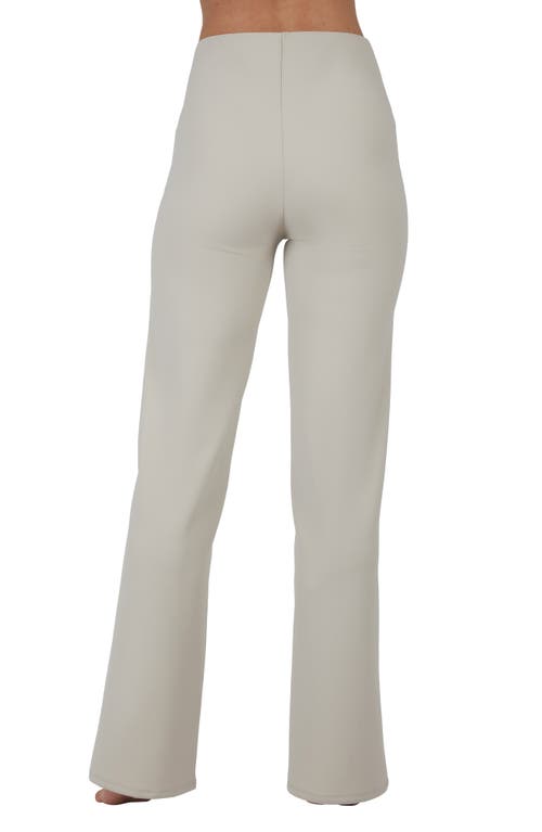 Shop Yogalicious Upper West Side Pintuck Flare Pants In Nacreous Cloud