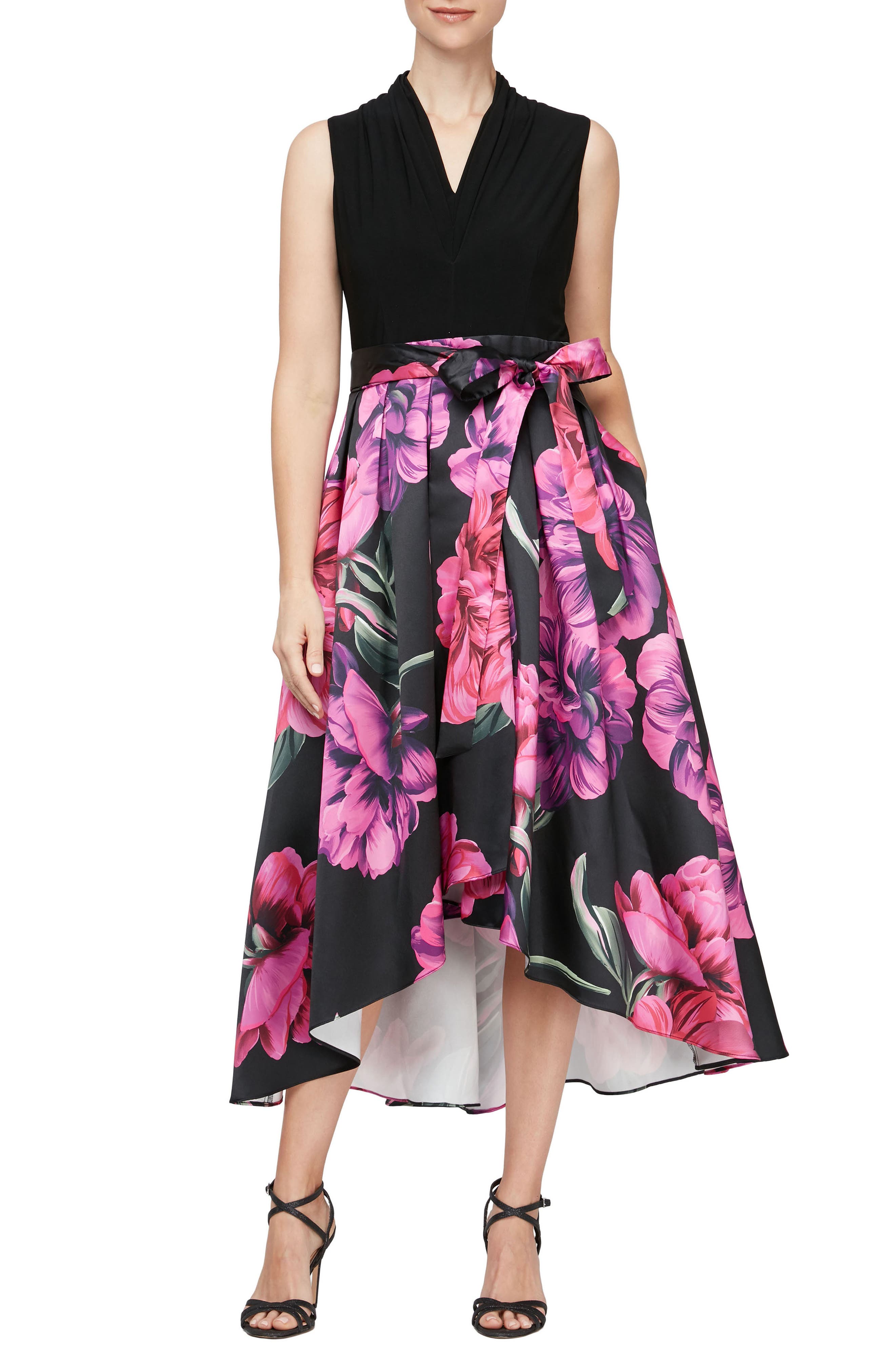 SL FASHIONS Floral HighLow Cocktail Dress Nordstrom