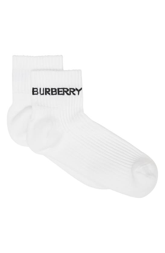 BURBERRY Cottons LOGO ANKLE SPORTS SOCKS