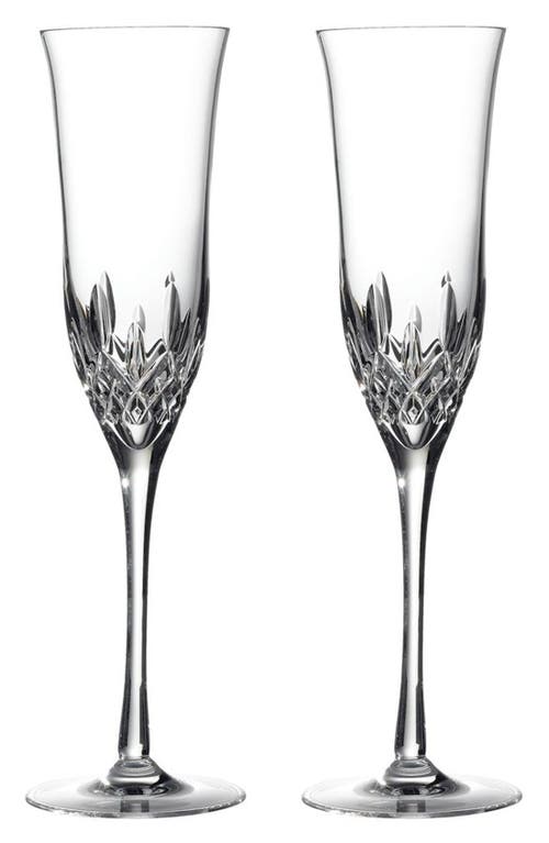 Waterford Lismore Essence Set of 2 Lead Crystal Champagne Flutes in Clear at Nordstrom