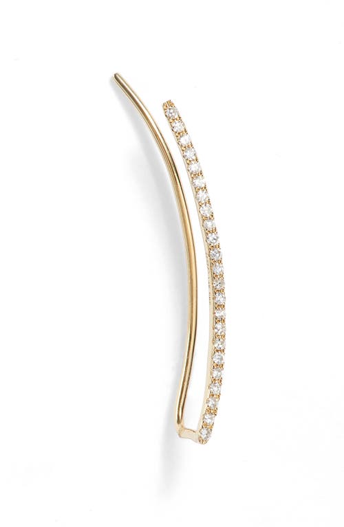 EF Collection Diamond Bar Ear Crawler in Yellow Gold - Left at Nordstrom