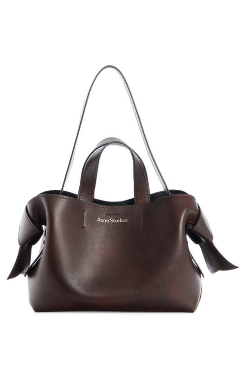 Shop Acne Studios Musubi Leather Tote In Dark Brown