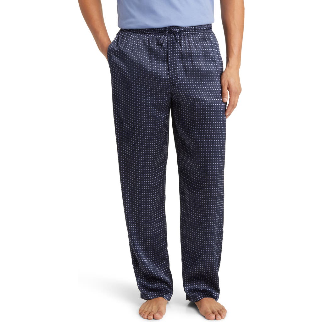 Majestic International Silk Charmeuse Pajama Pants In Blue