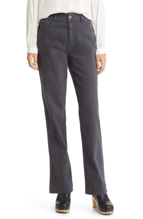 Faherty Endless Stretch Cotton Straight Leg Pants in Washed Black
