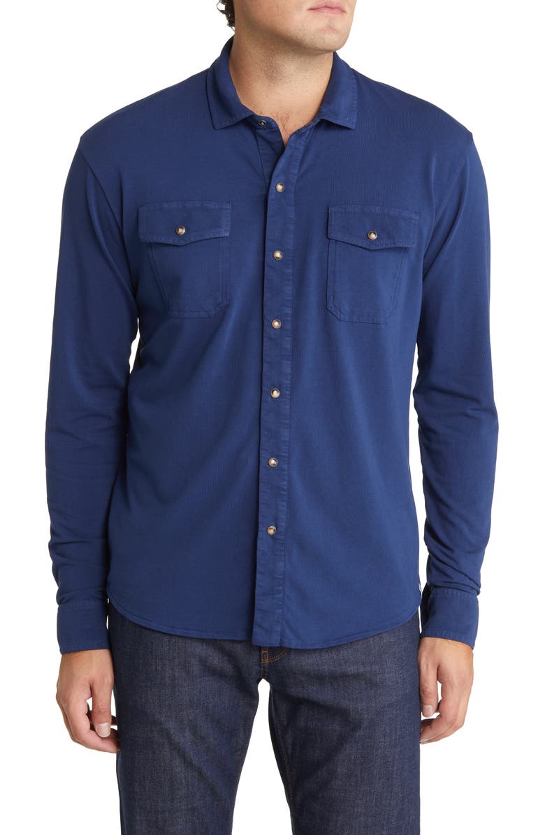 Peter Millar Lava Wash Stretch Cotton Shirt Jacket | Nordstrom