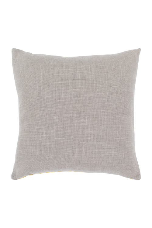 Shop Surya Kanga Pillow Cover In Medium Gray/saffron/cream