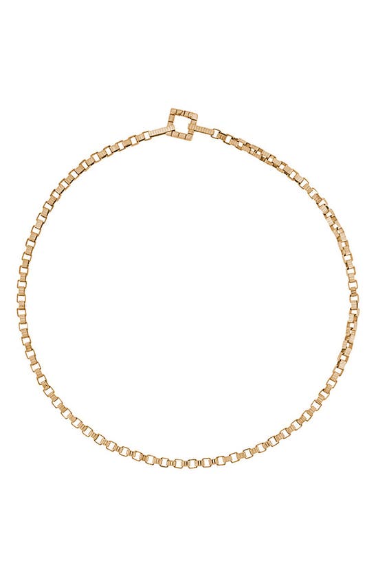 Shop Ivi Los Angeles Slim Signore Chain Choker In Yellow Gold