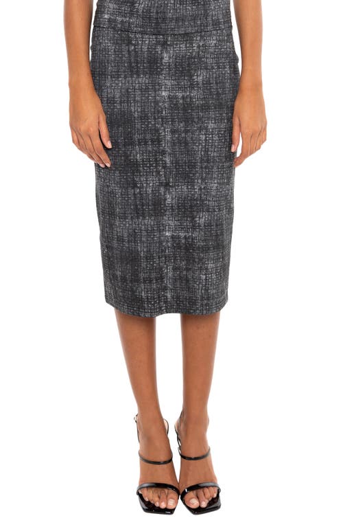 Dai Moda Perfect Pencil Skirt In Charcoal