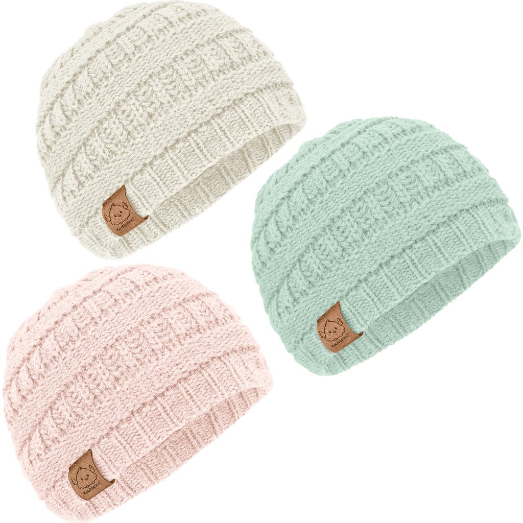 Keababies 3-pack Warmzy Baby Beanies In Macaron
