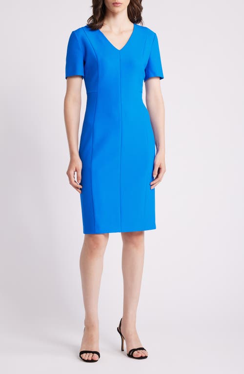 Hugo Boss Boss Damaisa Sheath Dress In Sonic Blue