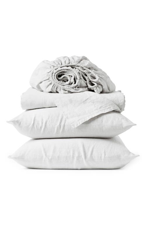 Coyuchi Relaxed Organic Linen Sheet Set in Alpine White at Nordstrom