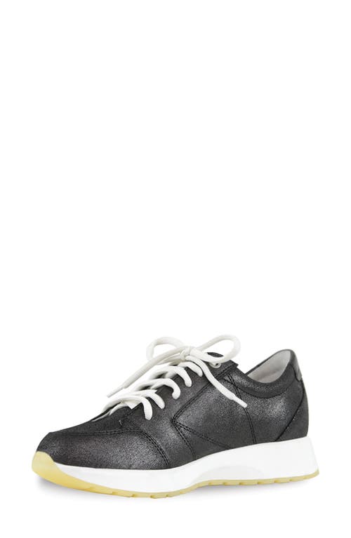 Shop Munro Sutton Sneaker In Black Metallic