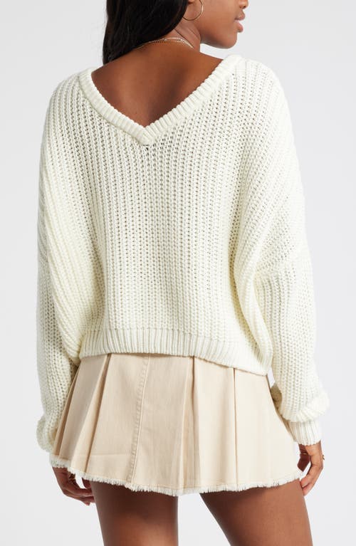 Shop Bp. Relaxed Reversible Sweater In Ivory