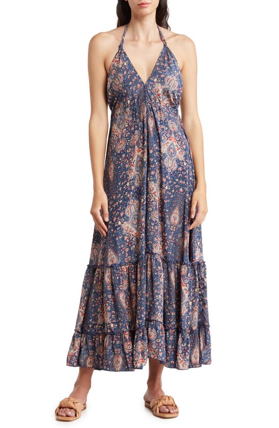 Raga Poseidon Tiered Maxi Dress In Navy | ModeSens