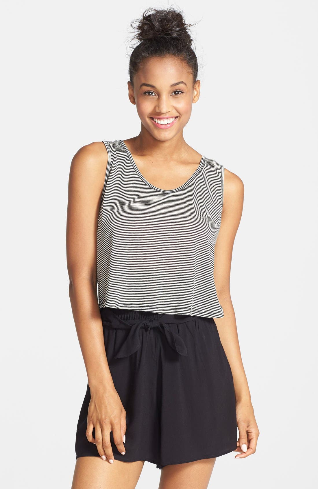 h.i.p. Tie Front Shorts (Juniors) Nordstrom