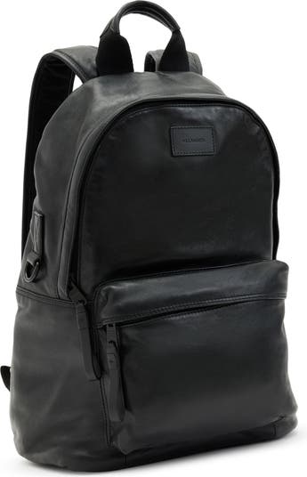 AllSaints Carabiner Leather Backpack Black