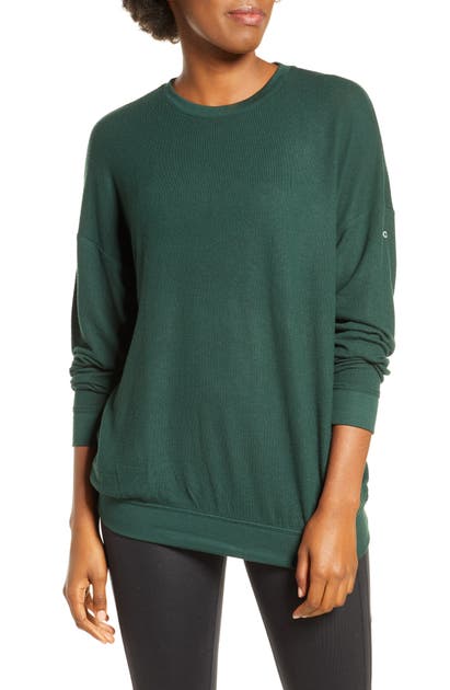 Alo Yoga Soho Crewneck Pullover In Forest
