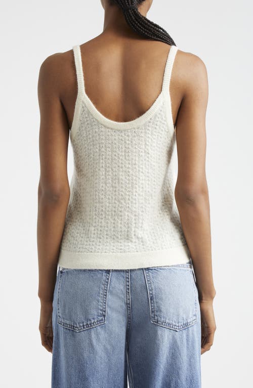 Shop Atm Anthony Thomas Melillo Mixed Stitch Sweater Tank In Chalk