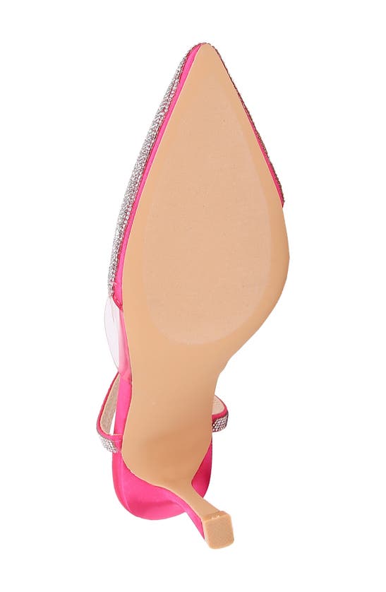 Shop Berness Barbara Rhinestone Pump In Hot Pink