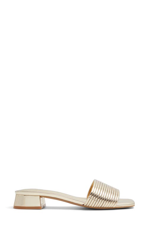 Shop Aldo Neela Slide Sandal In Gold